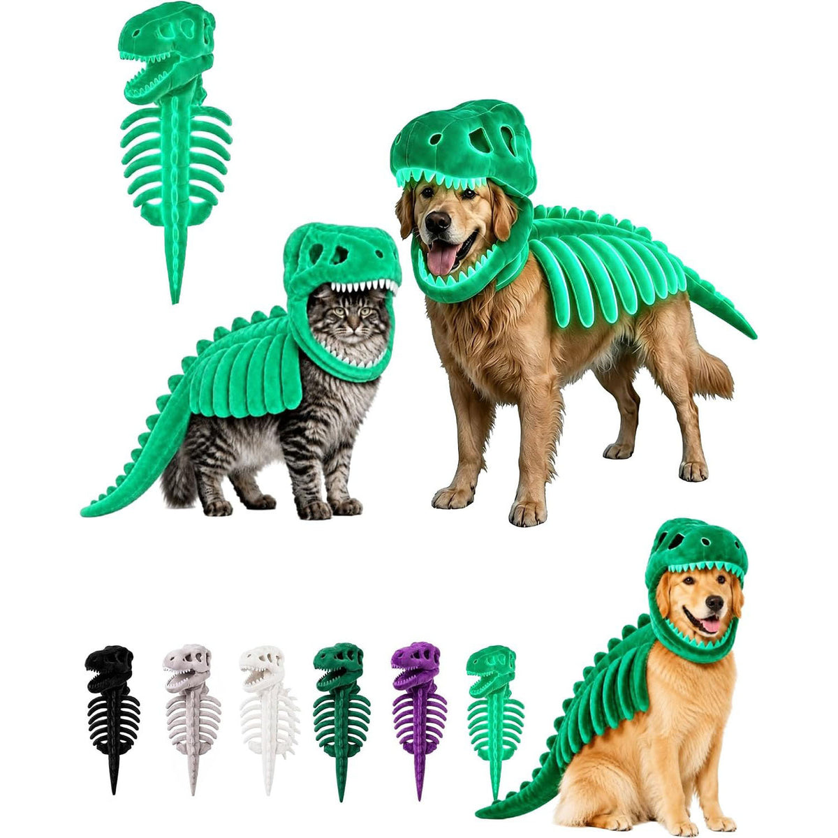 Dinosaur Skeleton Dog Costume