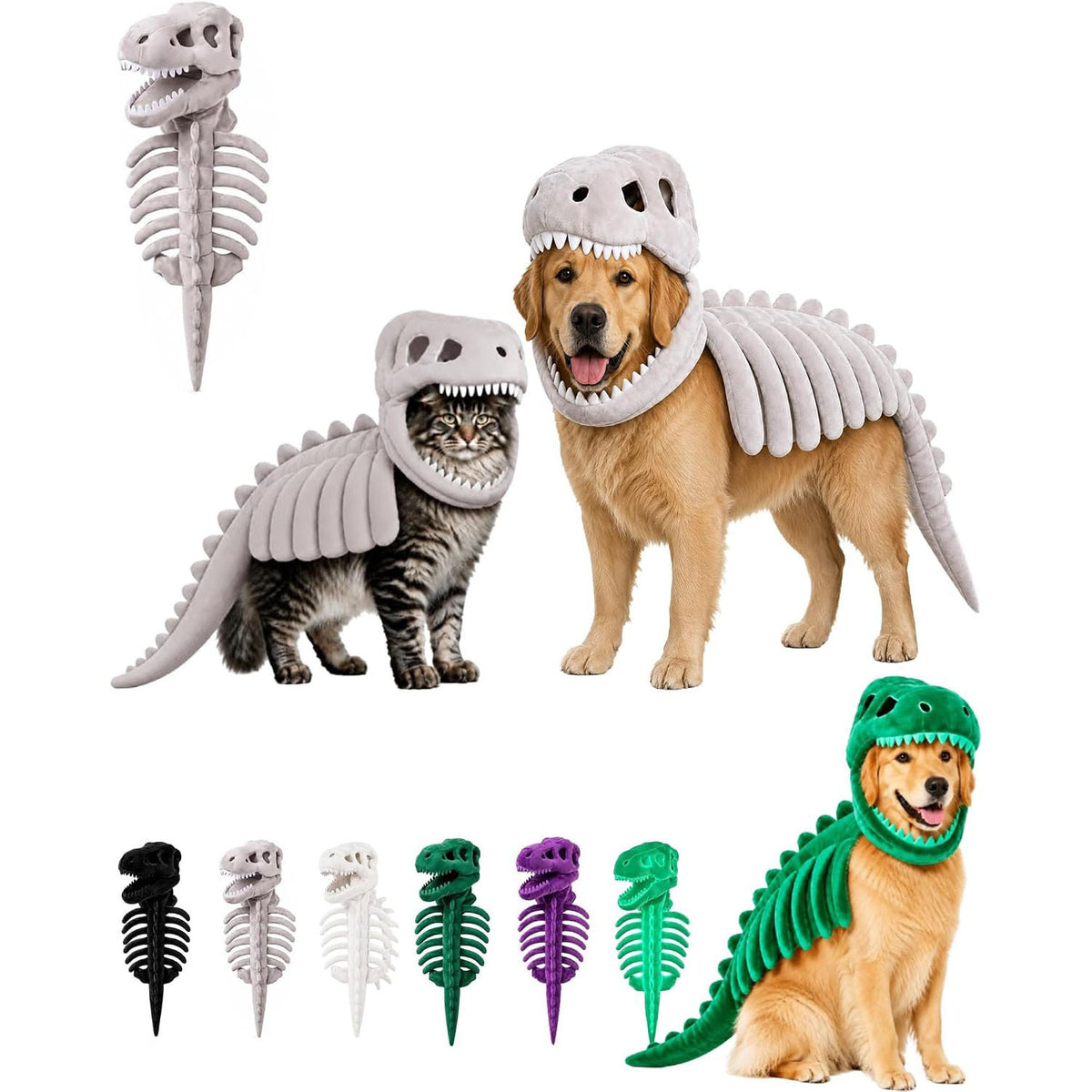 Dinosaur Skeleton Dog Costume